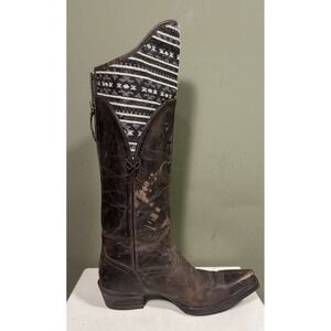 Ariat x Pendleton Caldera Boots Brown Leather Tall Western Womens Sz 8.5B RM